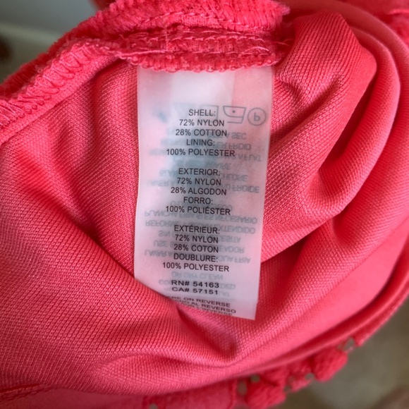 Karl Lagerfeld Dress 12 Women's Pink Short Sleeve Lined Cut Out Floral Back Zip - Picture 11 of 13